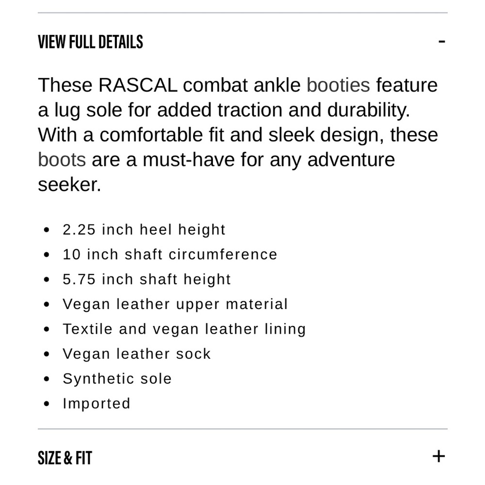 Steve Madden Rascal Combat Boots, Size 9 - Picture 12 of 12